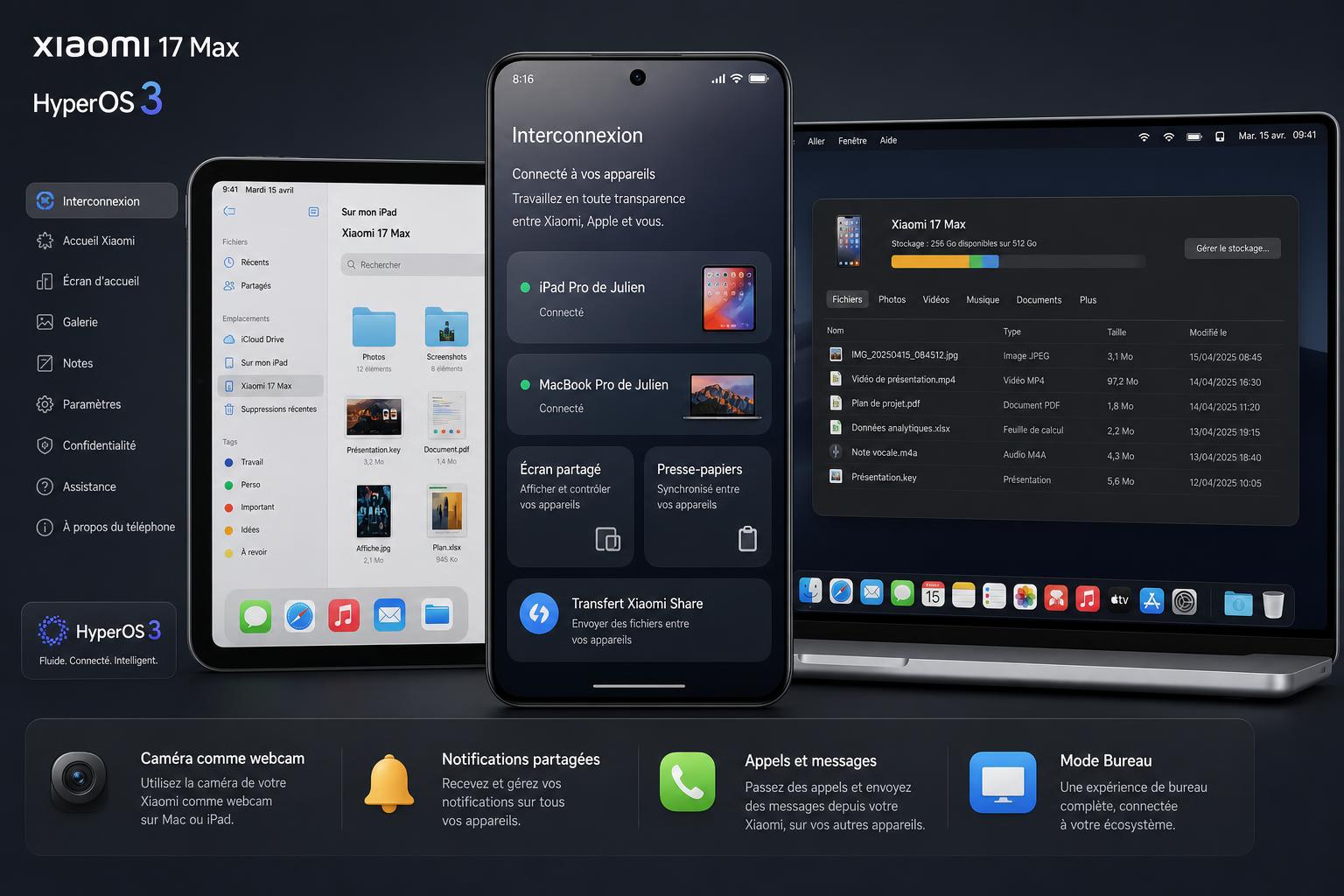 découvrez le xiaomi 17 max, un smartphone haut de gamme avec un écran xxl, une batterie puissante de 8 000 mah et un capteur photo leica exceptionnel de 200 mp pour des photos ultra-détaillées.