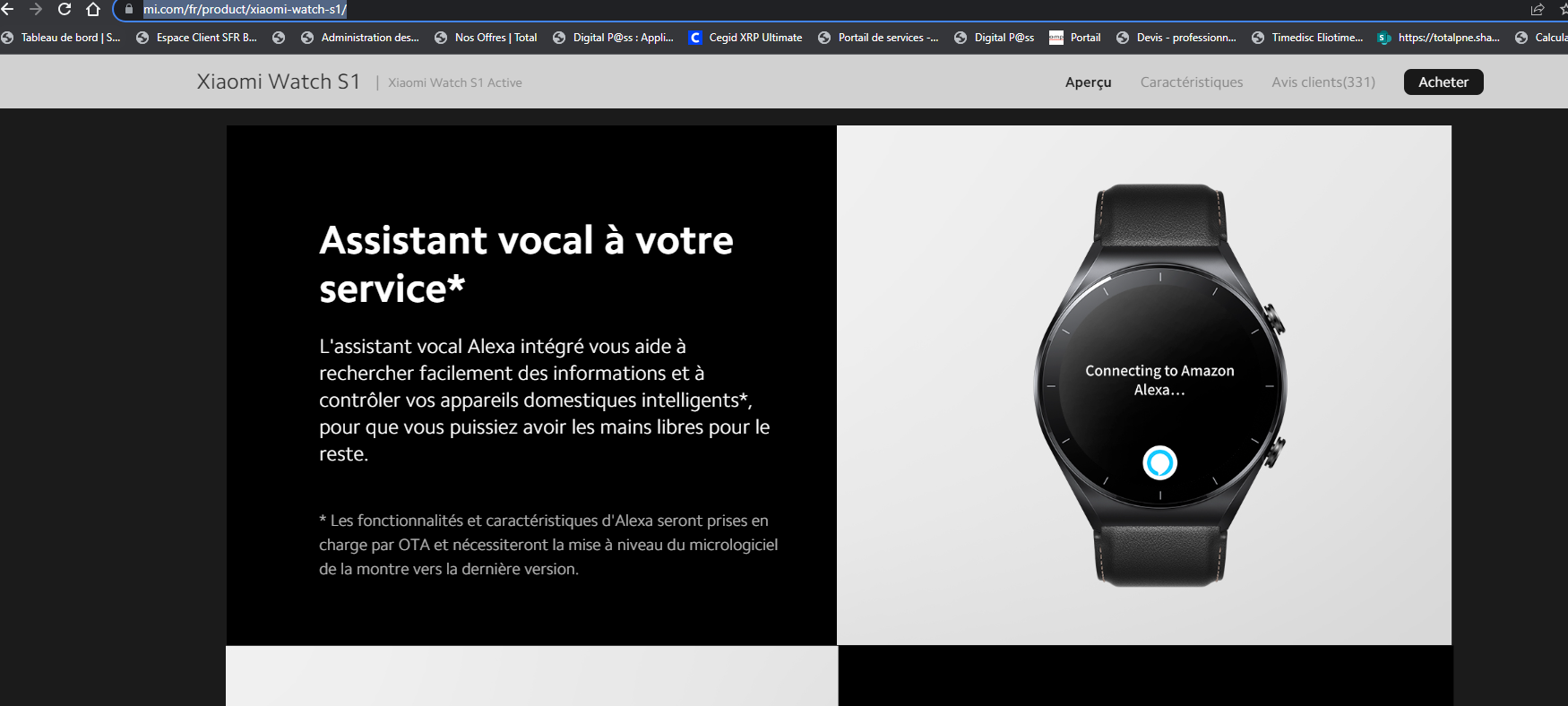 Xiaomi Watch S1 avec iPhone : applications et fonctions indisponibles