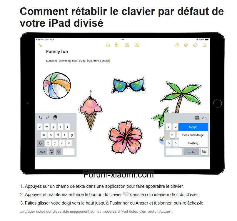 clavier coupé en 2 sur xiaomi pad 6