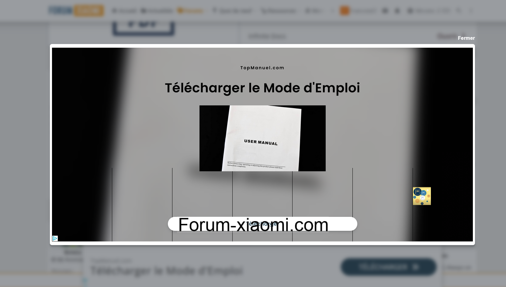 Publicités sur le forum