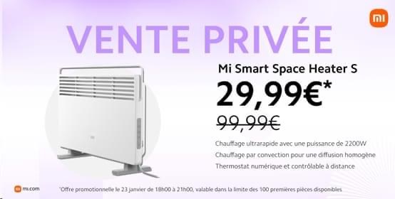 Vente privée : découvrez le confort avec le chauffage Mi Smart Space Heater S