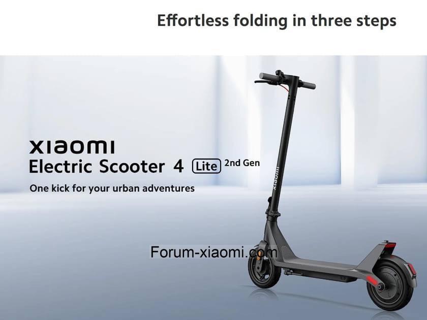 Xiaomi Electric Scooter 4 Lite 2ème génération : autonomie supérieure et nouveautés
