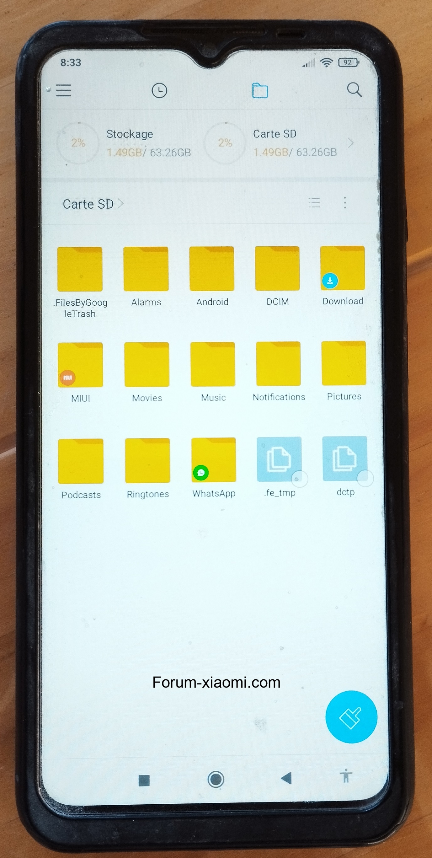Redmi 9A - SD 32Go formatée en stockage interne non reconnue par Android et les applications