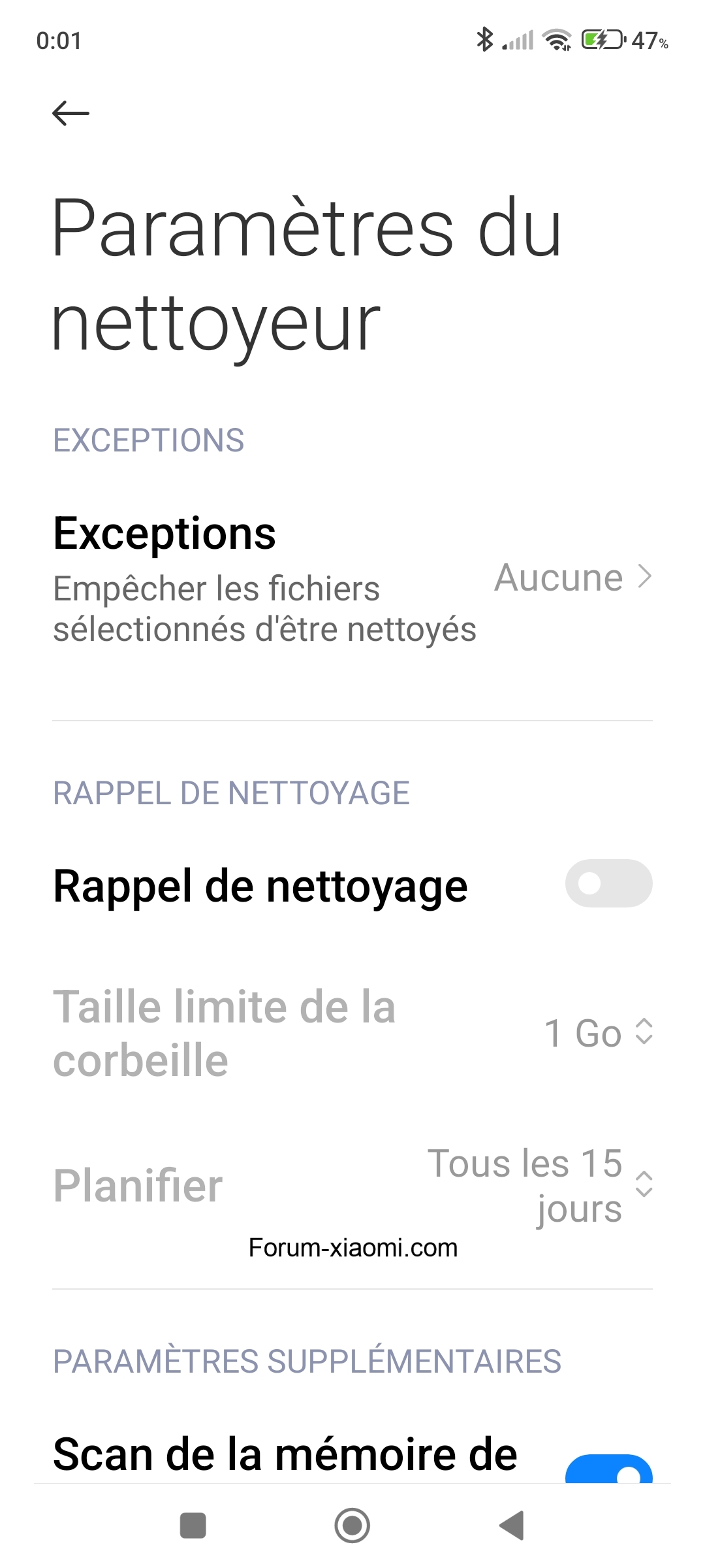 Souci nettoyeur
