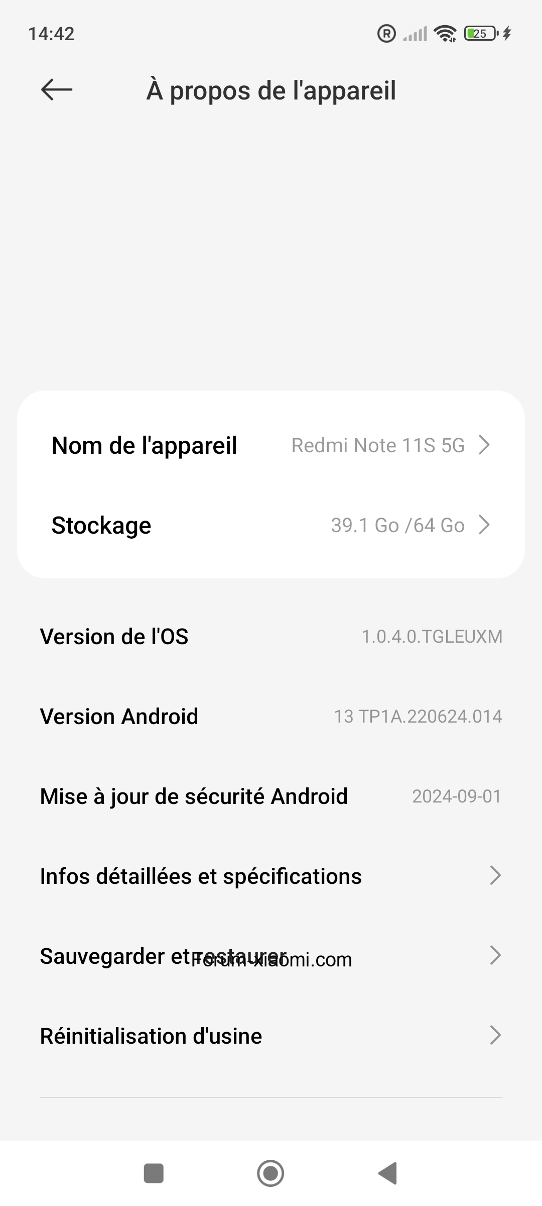 MAJ impossible Redmi 11