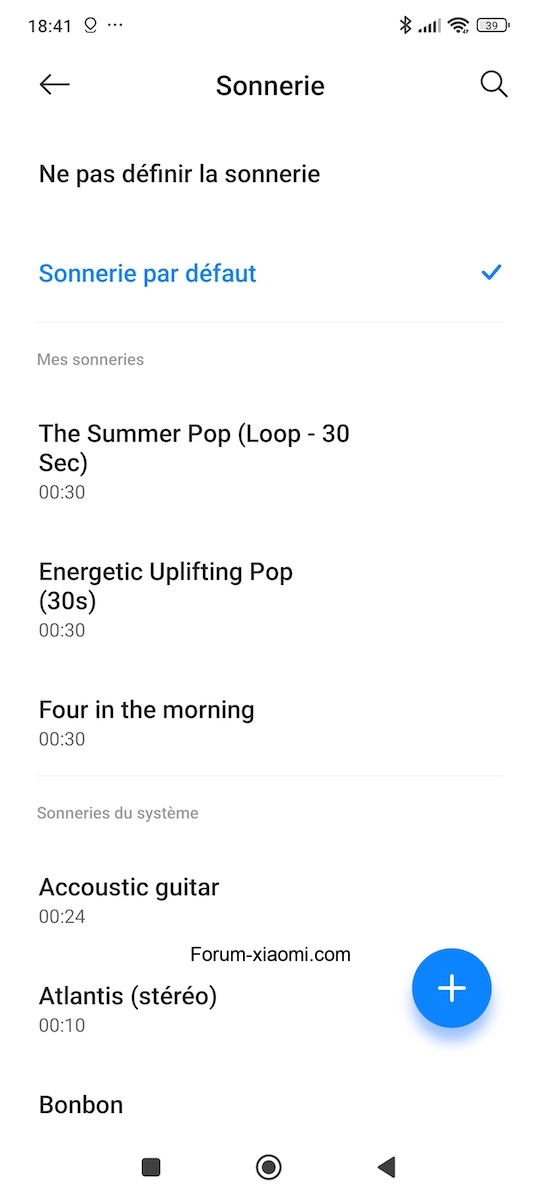 impossible de changer une sonnerie (téléphone, sms, notifications) sur redmi note 13 pro 5g