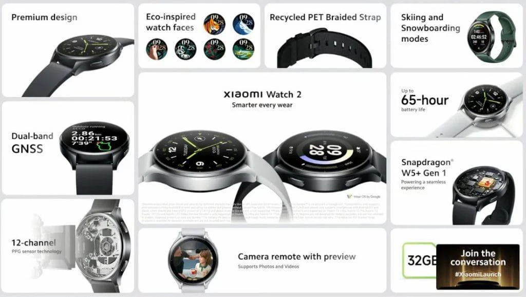 Récapitulatif montres et bracelets Xiaomi Smart Band 8 Pro, Watch S3 et Watch 2