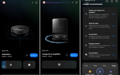 Roborock choix des pièces à nettoyer : gestion via appli