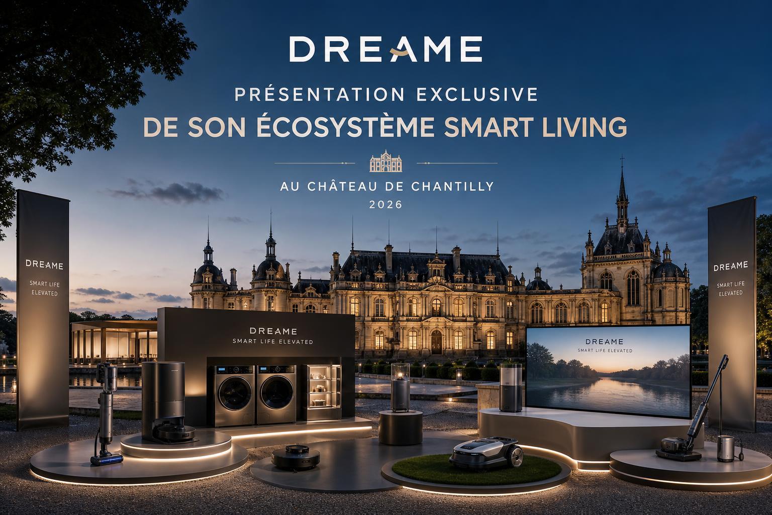 découvrez l'événement exclusif au château de chantilly où dreame présente son écosystème smart living intégral, alliant innovation et design pour un habitat connecté et intelligent.