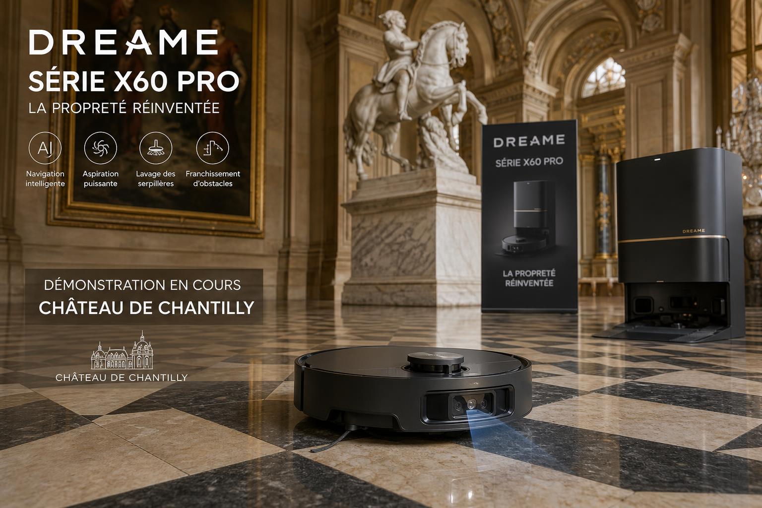 découvrez l'essor de dreame au château de chantilly avec une présentation exclusive de son écosystème smart living intégral, alliant innovation et confort pour une vie connectée et intelligente.