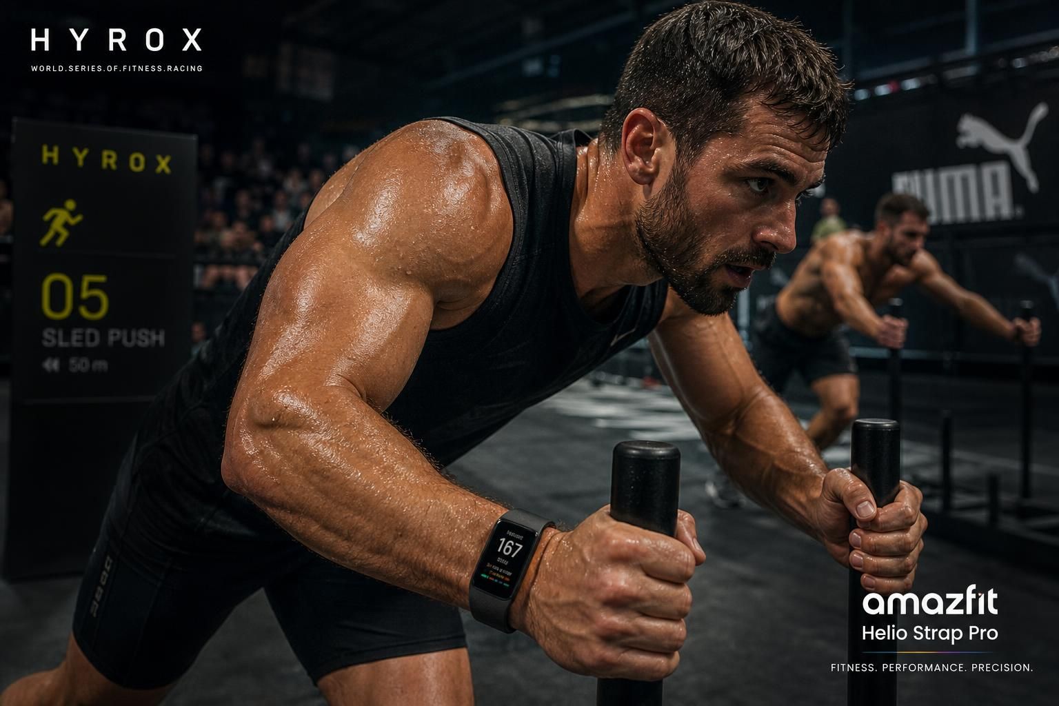 découvrez l'amazfit helio strap pro, le bracelet multi-capteurs innovant spécialement conçu pour les athlètes hyrox et les entraînements hybrides, alliant précision et performance.