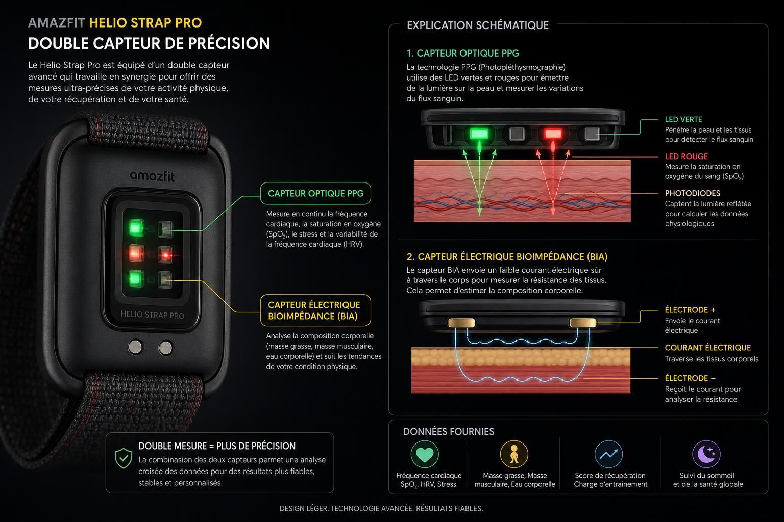 découvrez l'amazfit helio strap pro, le bracelet multi-capteurs révolutionnaire spécialement conçu pour les athlètes hyrox et les entraînements hybrides, alliant précision, performance et innovation.