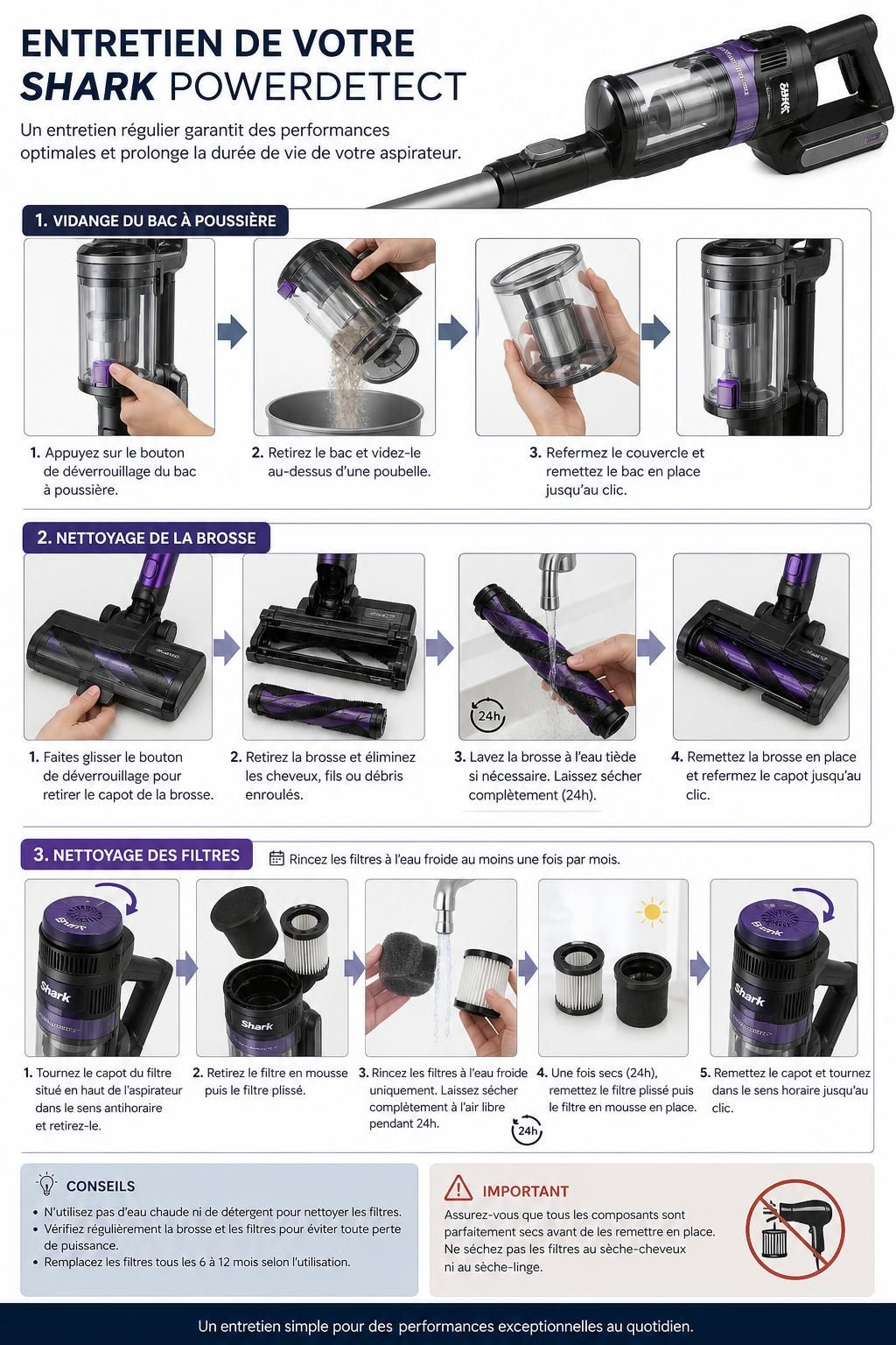 découvrez le shark powerdetect speed clean&empty, l’aspirateur-balai high-tech qui combine autonomie intelligente et légèreté exceptionnelle pour un nettoyage rapide et efficace.