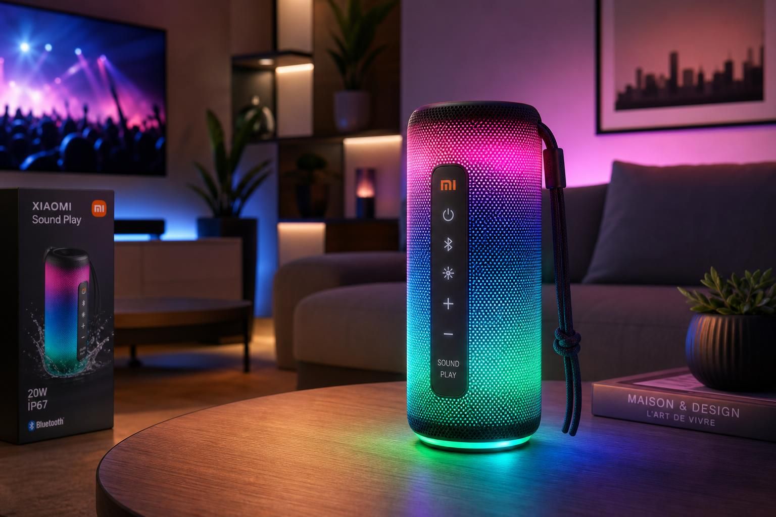 découvrez xiaomi sound play, l’enceinte bluetooth compacte qui crée une ambiance conviviale partout où vous allez, parfaite pour accompagner tous vos moments de détente.