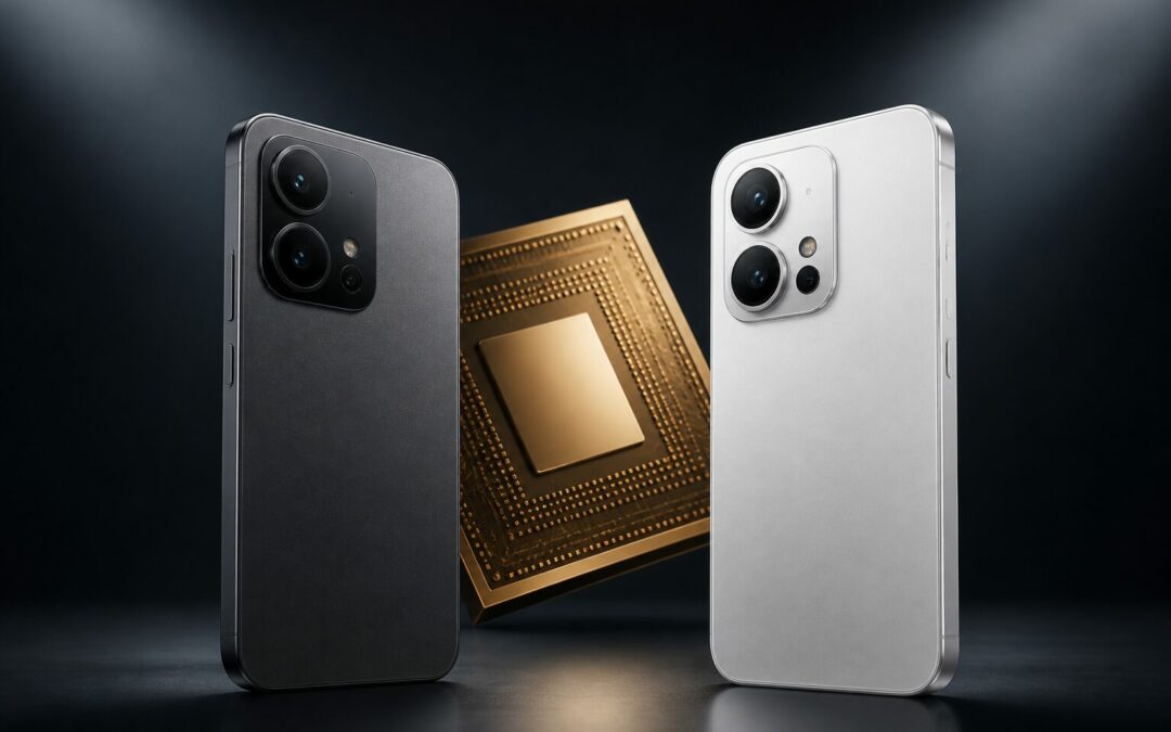 Deux smartphones POCO présentés côte à côte devant le nom des modèles F9 Pro et F9 Ultra
