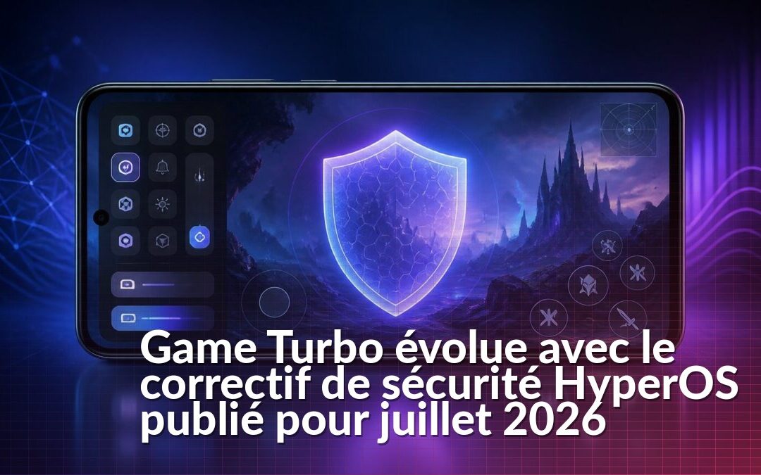 Smartphone Xiaomi affichant Game Turbo avec la mise à jour Sécurité HyperOS 12.7.6