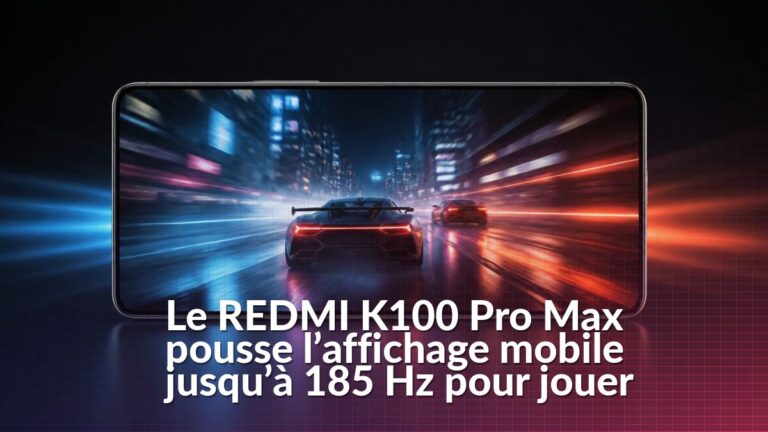 REDMI K100 Pro Max avec écran plat de 6,9 pouces et taux de rafraîchissement de 185 Hz