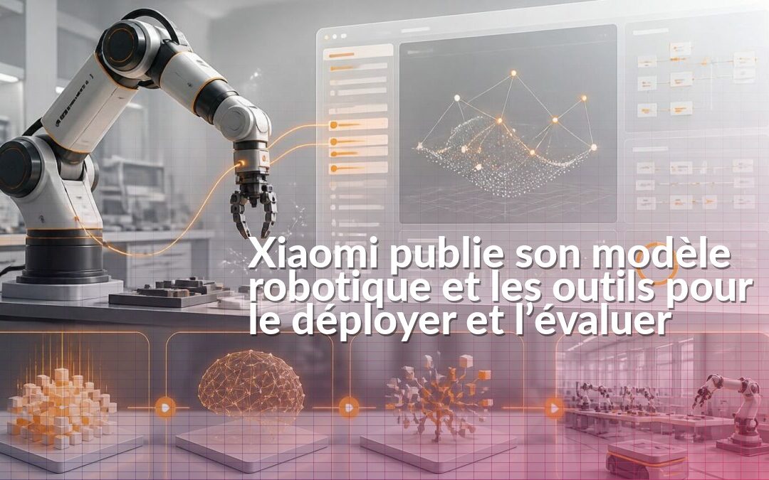 Robot articulé relié à une interface représentant Xiaomi-Robotics-1 en open source