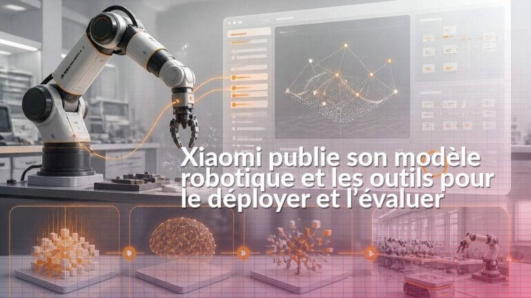 Robot articulé relié à une interface représentant Xiaomi-Robotics-1 en open source