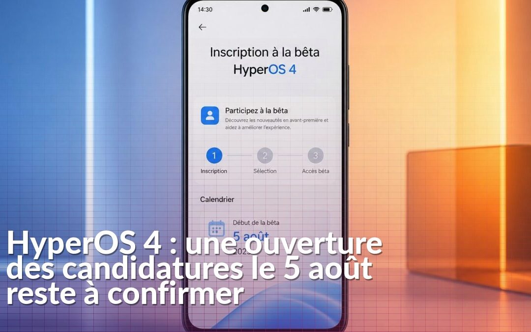 Illustration d’un smartphone Xiaomi avec le calendrier non confirmé de la bêta HyperOS 4