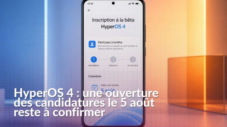 Illustration d’un smartphone Xiaomi avec le calendrier non confirmé de la bêta HyperOS 4
