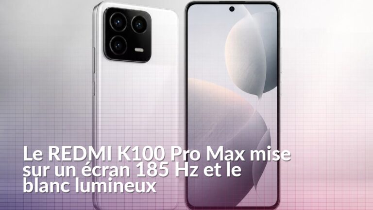 REDMI K100 Pro Max présenté dans sa finition blanc lumineux avant son lancement