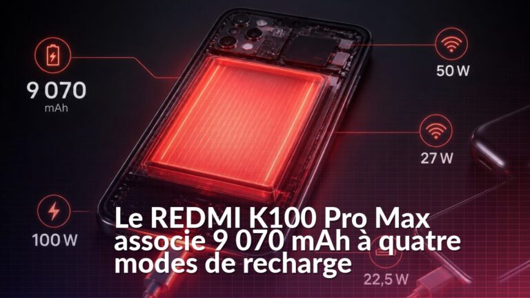 REDMI K100 Pro Max avec batterie de 9 070 mAh et recharge filaire de 100 W