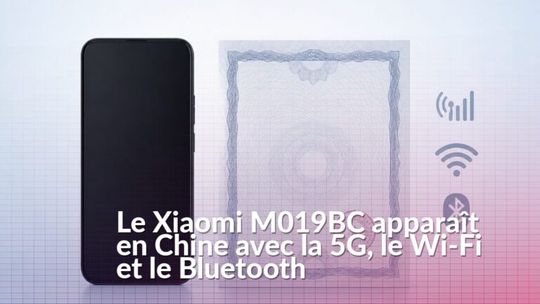 Smartphone Xiaomi M019BC non annoncé devant son document de certification radio en Chine