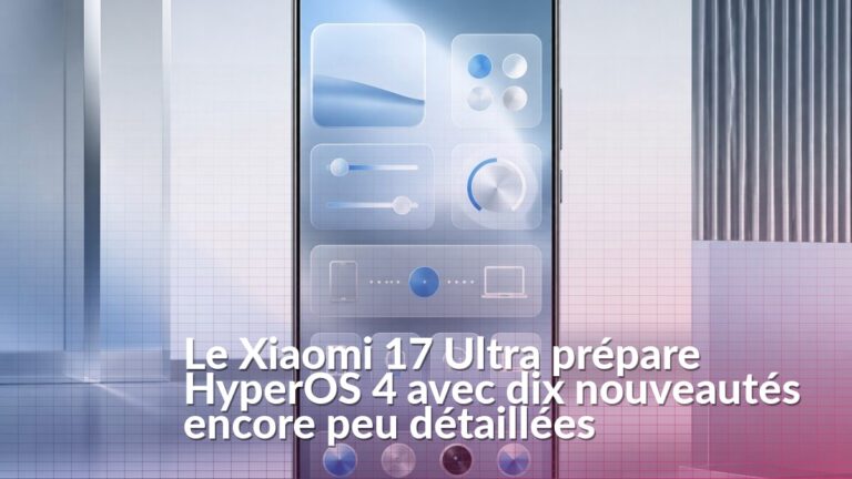 Xiaomi 17 Ultra présentant l’interface de la bêta HyperOS 4 et ses nouveautés