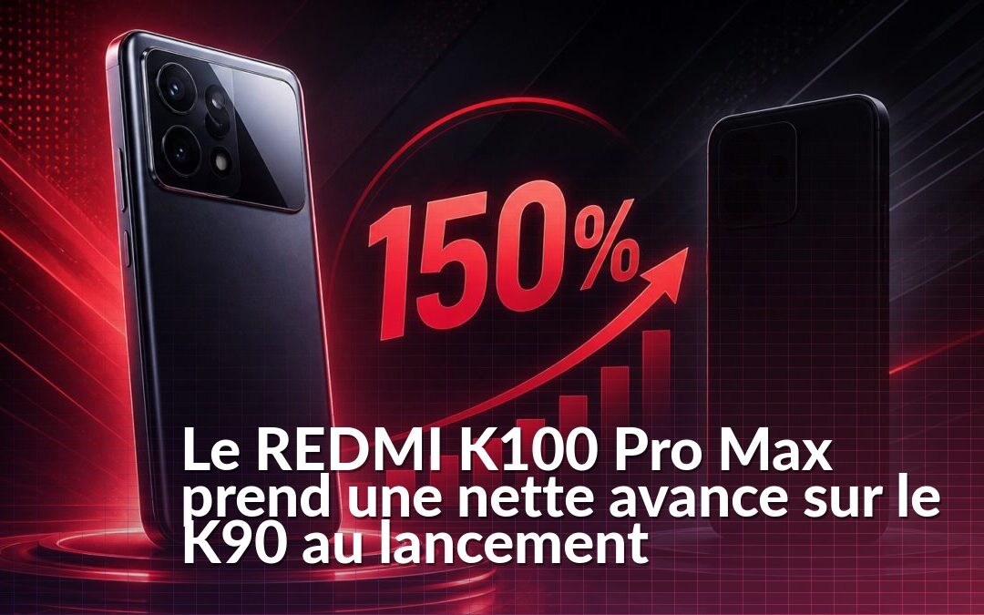 REDMI K100 Pro Max comparé au K90 avec un niveau de ventes annoncé à 150 %