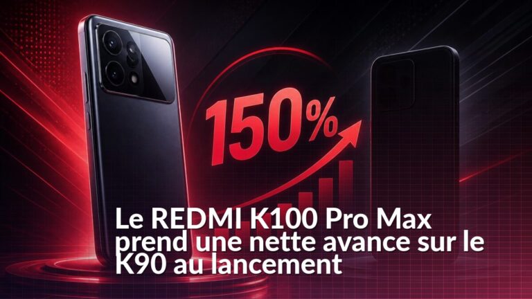 REDMI K100 Pro Max comparé au K90 avec un niveau de ventes annoncé à 150 %
