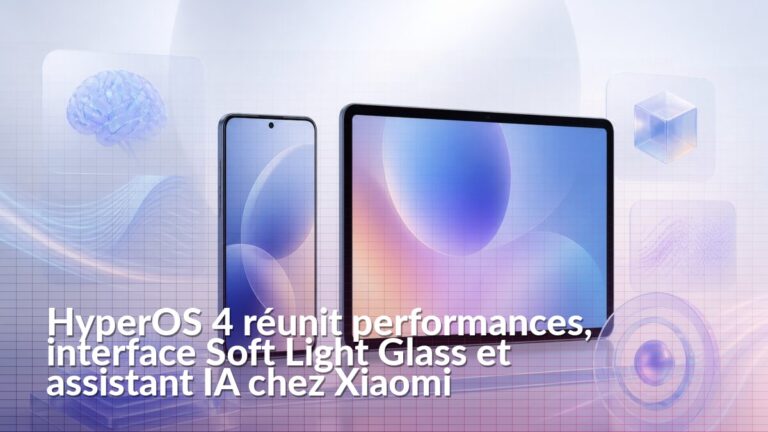 Smartphone et tablette illustrant la mise à jour Xiaomi HyperOS 4