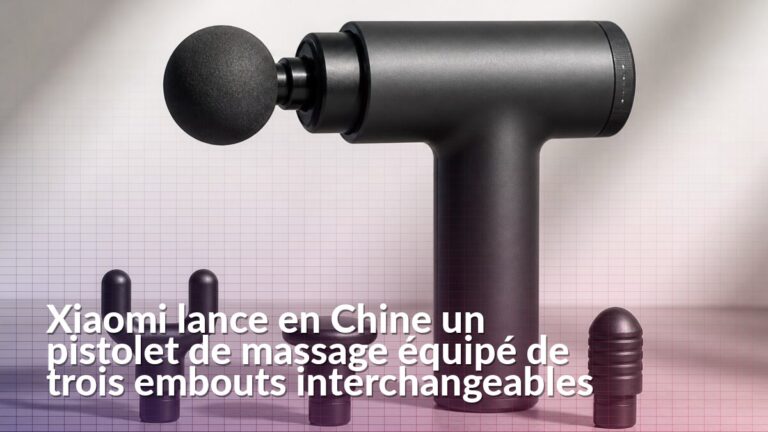 Pistolet de massage Xiaomi Mijia 3 avec ses trois embouts interchangeables