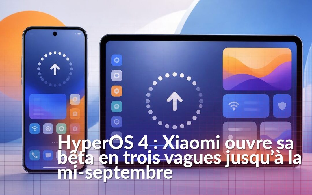 Smartphone et tablette Xiaomi illustrant le déploiement progressif de la bêta de HyperOS 4