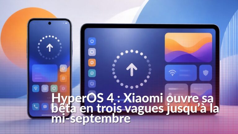 Smartphone et tablette Xiaomi illustrant le déploiement progressif de la bêta de HyperOS 4