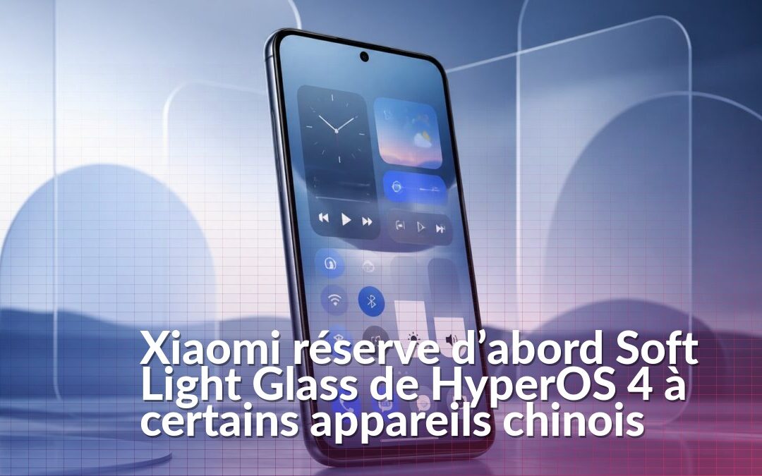 Smartphone Xiaomi affichant l’interface Soft Light Glass sur HyperOS 4