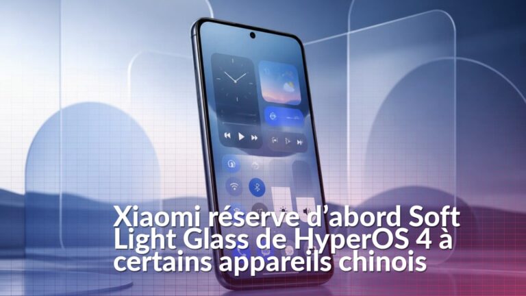 Smartphone Xiaomi affichant l’interface Soft Light Glass sur HyperOS 4