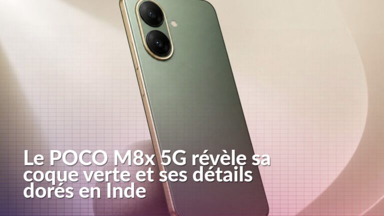 Finition verte et dorée du POCO M8x 5G avec deux caméras arrière