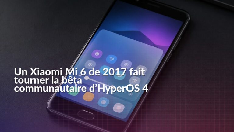 Xiaomi Mi 6 affichant HyperOS 4 avec Dynamic Island grâce au portage communautaire