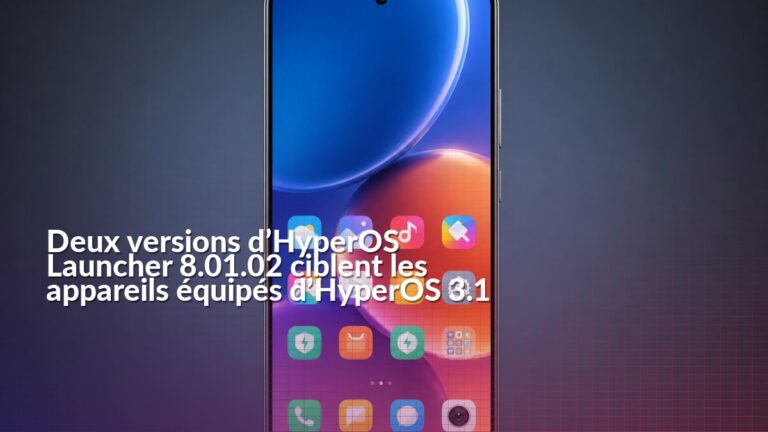Écran d’accueil d’un smartphone Xiaomi utilisant HyperOS Launcher 8.01.02 sous HyperOS 3.1