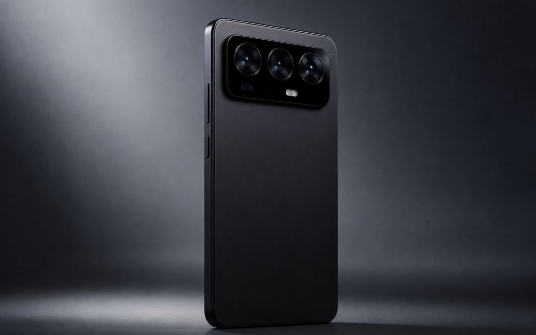 Vue arrière présumée du Xiaomi 18 Pro montrant son grand bloc photo Leica à trois modules
