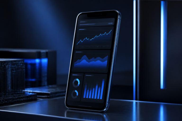 Écran de smartphone affichant une fiche de résultats Geekbench pour le modèle Xiaomi M610BB