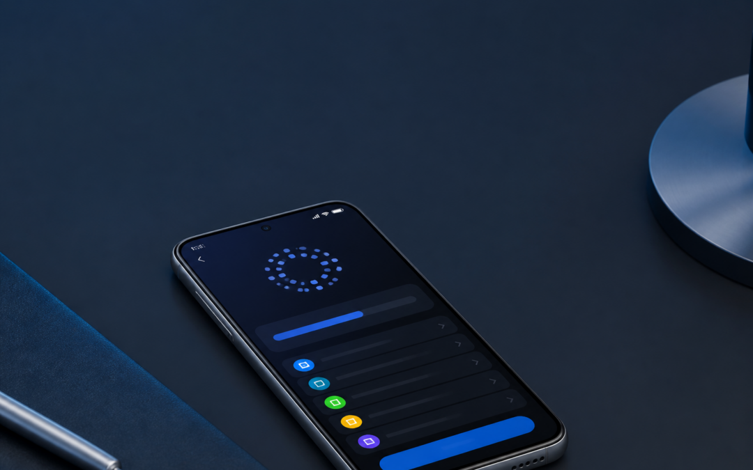 Écran d’un smartphone Xiaomi affichant les paramètres de mise à jour HyperOS