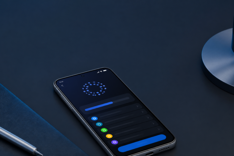 Écran d’un smartphone Xiaomi affichant les paramètres de mise à jour HyperOS