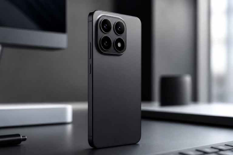 Illustration d’un smartphone Xiaomi avec module photo circulaire, associée aux rumeurs sur le Xiaomi 18