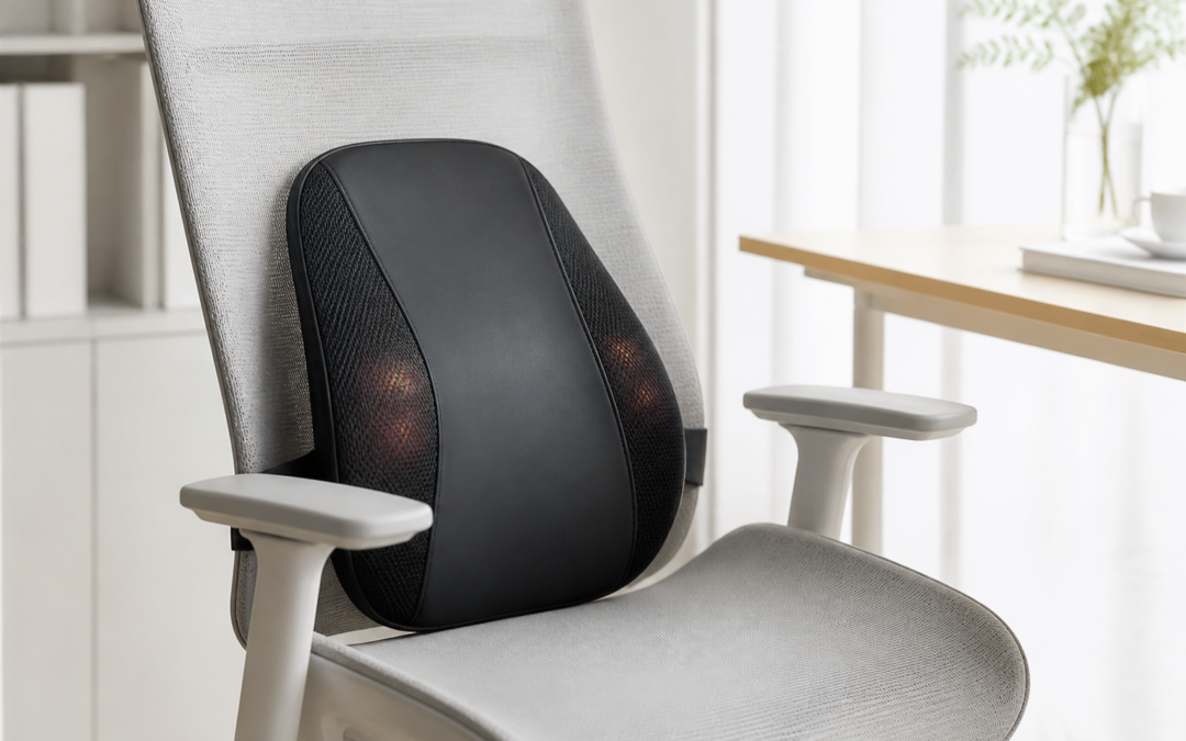 Masseur dos Xiaomi Mijia noir doté de têtes mobiles sur rails flexibles