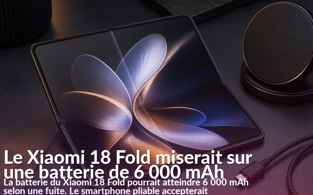 Concept du Xiaomi 18 Fold ouvert avec son grand écran intérieur pliable