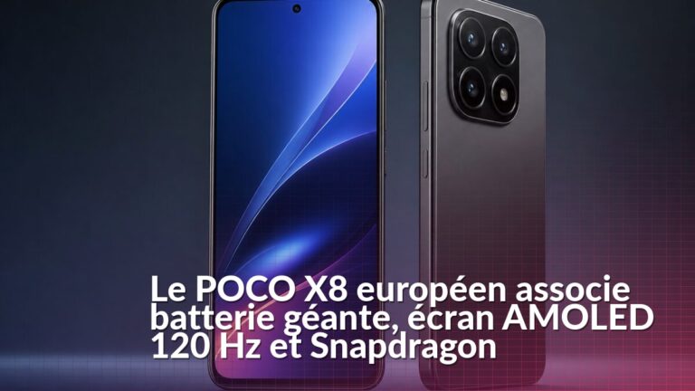 POCO X8 en Europe équipé d’un écran AMOLED de 6,83 pouces à 120 Hz