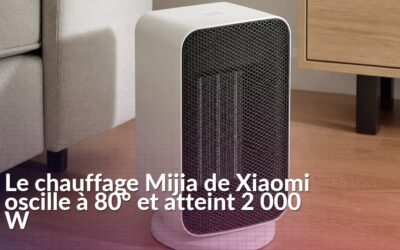 Xiaomi Mijia Graphene Heater C : chauffage rapide, oscillation à 80° et deux puissances
