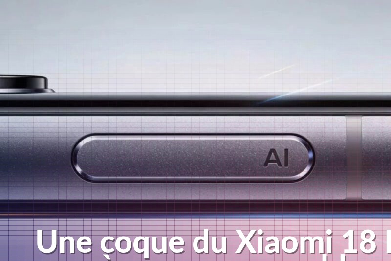 Coque présumée du Xiaomi 18 Pro avec une large ouverture photo et une découpe latérale